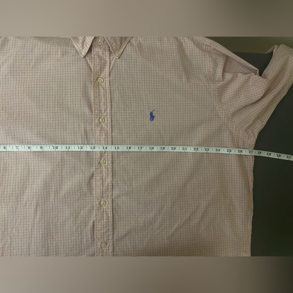 Ralph Lauren Long Sleeve Button Up Pink Checkered Dress Shirt Men’s Size L. - Picture 4 of 9